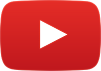 YouTube logo with play button symbol