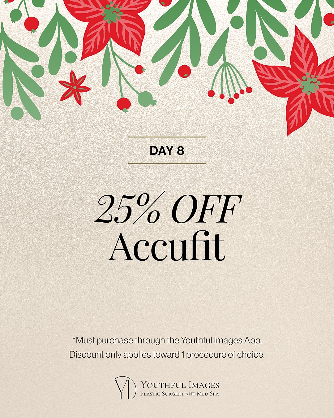 Holiday promotion for 25% off Accufit.