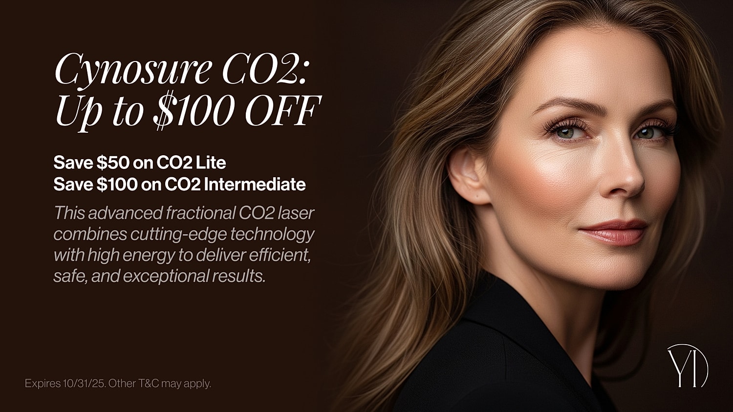 CO2 laser treatment promotion and savings offer.