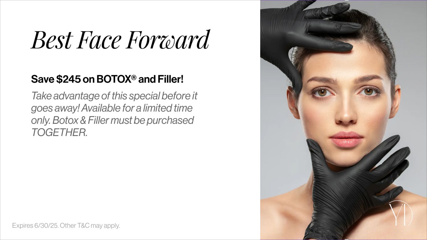 Promotional image for Botox and filler special offer.